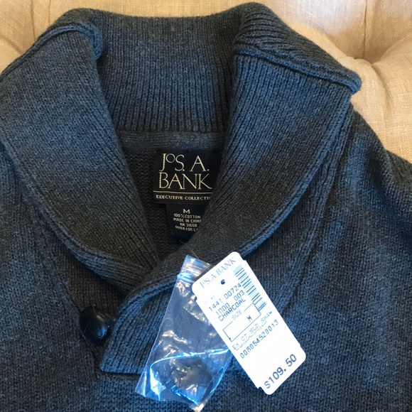New Jos. A. Bank Men’s Pull Over Collared Sweater - Picture 2 of 5
